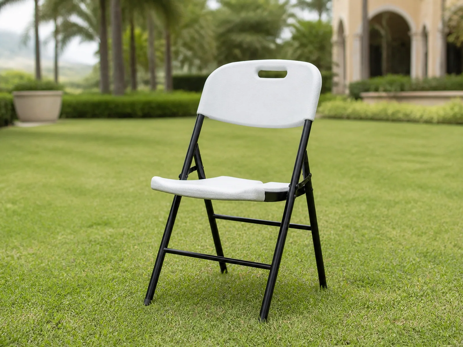 Folding Chairs & Benches in use